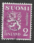 Stamps Finland -  172 - León Rampante