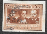 Stamps Poland -  411 - Stanislaw Wyspianski, Juliusz Slowacki y Jan Kasprowicz