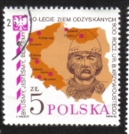 Stamps : Europe : Poland :  Mapas de Polonia, príncipe Boleslaw Krzywousty (1085-1138)