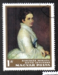 Stamps Hungary -  Pinturas, Sra. István Bittó de Miklós Barabás