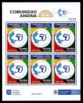 Stamps Colombia -  CINCUENTA AÑOS DE LA COMUNIDAD ANDINA (CAN)