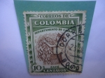 Stamps Colombia -  Cosecha de Café - Serie: Departamento de Caldas.