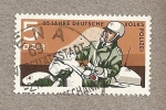 Stamps Germany -  25 años de la policia del pueblo aleman