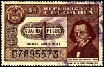 Stamps : America : Colombia :  TIMBRE NACIONAL - JOSE MARIA DEL CASTILLO Y RADA - SERIE "D"