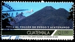 Stamps : America : Guatemala :  VISTA AL VOLCÁN DE FUEGO Y ACATENANGO 