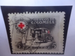 Sellos de America - Colombia -  Enfermera - Ambulancia - Cruz Roja.