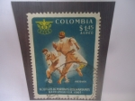 Stamps Colombia -  Beisbol - IV Juegos Deportivos Bolivarianos -Barranquilla 1961-Inauguración de los Juegos-4a Edición