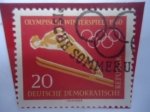 Stamps Germany -  República Democrática-Juegos Olímpicos de Verano e Invierno-Roma,1960- Salto del cielo