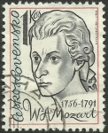 Sellos de Europa - Checoslovaquia -  2435 - W. Amadeus Mozart, compositor
