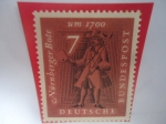 Stamps Germany -  Mensaje de Nuremberg (Al rededor de 1700)-Serie:La Carta durante la Exposición de 5 Siglos-Correo Fe