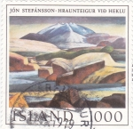 Sellos del Mundo : Europa : Islandia : pintura de Jón Stefánsson