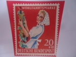 Stamps Germany -  Wohlfahrtsmarrke - Viticultura-Análoga con Uva-Serie:Agrucultura - 