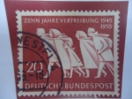 Sellos de Europa - Alemania -  Zehn Jahre Vertreibung, 1945/55 -Diez Años de Expulsión- Grupo Desplazado -Correo Federal Aleman