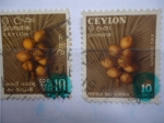 Stamps : Asia : Sri_Lanka :  Ceylon -King Coconuts- (SON DOS SELLOS DISTINTOS)