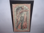 Stamps Czechoslovakia -  II Celostátní Spartakiáda 1960- Praha - Gimnasta con Palo