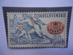 Stamps Czechoslovakia -  Skiig - Deporte de Esquí