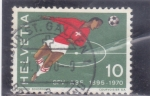 Stamps : Europe : Switzerland :  Jugador de fútbol haciendo un cabezazo