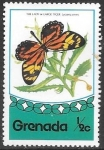 Stamps : America : Grenada :  mariposas