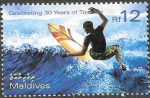 Stamps : Asia : Maldives :  surf