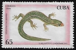 Stamps : America : Cuba :  lagartos endémicos