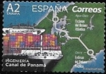 Stamps Spain -  canal de Panama