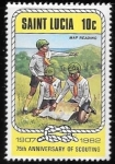 Stamps America - Saint Lucia -  scouts