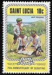 Stamps Saint Lucia -  scouts