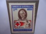 Stamps Guatemala -  José Ruiz Angulo - Conmemorativas de la Cruz Roja - Sobrestampado de mayo de 1960