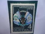 Stamps Guatemala -  ODECA-Reuniones de Cancilleres Centroamericanos- Carta de San Salvador-Banderas de Guatemala y El Sa