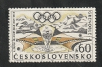 Sellos de Europa - Checoslovaquia -  1615 - Olimpiadas de invierno de Grenoble