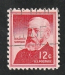 Stamps United States -  665 - Benjamín Harrison, presidente de USA