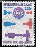 Stamps : Africa : Republic_of_the_Congo :  cooperación espacial