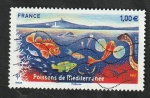 Stamps France -  5077 - Flora marítima, peces del Mediterráneo