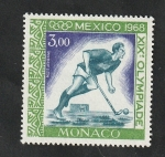 Stamps Monaco -  92 - Olimpiadas de Mexico, Hockey