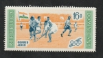 Stamps : America : Dominican_Republic :  130 - Olimpiadas de Melbourne, Hockey hierba, y bandera de India