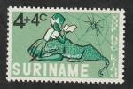 Stamps Suriname -  416 - Niña y leopardo
