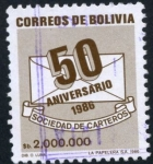 Sellos de America - Bolivia -  Sociedad Carteros