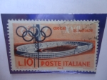 Sellos de Europa - Italia -  Giochi - XVII Olimpiade- Estadio Olímpico  de Roma - Serie: Juegos Olímpicos de Verano de 1960 - Rom