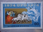 Sellos de America - Honduras -  1874 UPU 1974 - Centenario de la Unión Postal Universal. Entrega del Correo en Carruaje, tirado por 