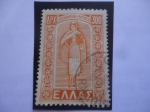 Stamps Greece -  Traje de Dodecanese - Regreso de las Iglandias de Dedokanes a Grecia.