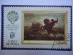 Stamps Romania -  15°Congreso de Caza en Mamaia-Pintor, Nicolae Grigorescu (1838-1907)- Gobernantes Dragos y las Aur