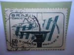 Stamps Brazil -  III Congreso Brasileño de Aviación Aeronáutico - Filigrana 