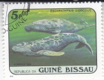 Sellos de Africa - Guinea Bissau -  eschrichtius gibbosus