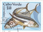 Stamps : Africa : Cape_Verde :  thunnus alalunga 