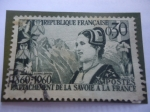 Stamps France -  Rattachement de la Savoie a la France - Anexión de Saboya a Francia.