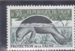 Stamps : Africa : Niger :  protección de la fauna- lamantin 