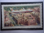 Sellos de Europa - Espa�a -  Ed: 2060 - 50°Anivrsario del Correo Aereo- Plaza de Cibeles-Madrid - Boeing 747.