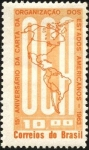 Stamps : America : Brazil :  15 aniversario de la Carta de Organización de la O.E.A.