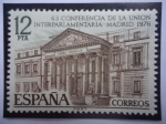 Stamps Spain -  Ed:2359 - 63 Conferencia de la Uniíon Interparlamentaria-Madrid - Edicio Cortes Españolas