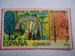 Stamps Spain -  Ed: 2471 - Proteje el Bosque - Evita los Incendios.